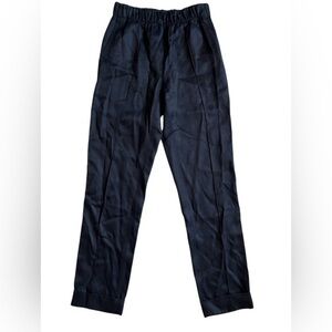 Helmut Lang Black silky dress pant Relaxed Fit Elastic Waist